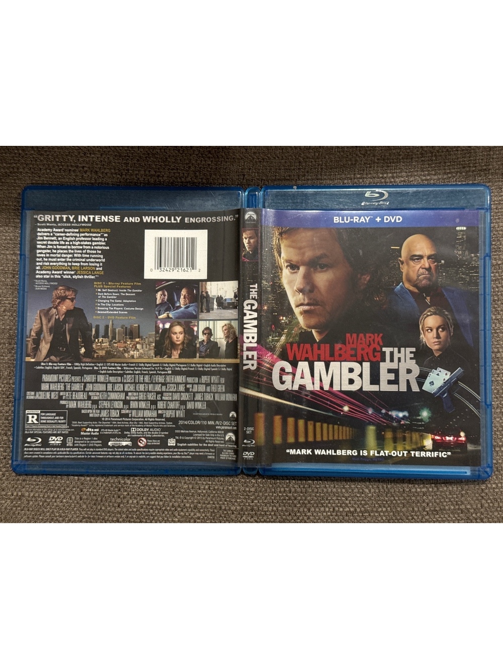The Gambler (Blu-ray/DVD/2014) Mark Wahlberg, Brie Larson, John Goodman